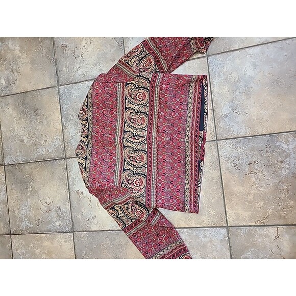 NYGARD PLUS SIZE LONG SLEEVE PAISLEY JACKET SIZE 16 Cropped CAREER - Picture 10 of 11